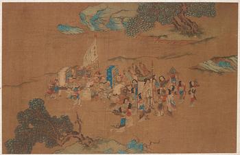 A Chinese album with paintings of Envoys Presenting Tribute  职贡图(Zhigong tu), probably 17thCentury, after an old master.