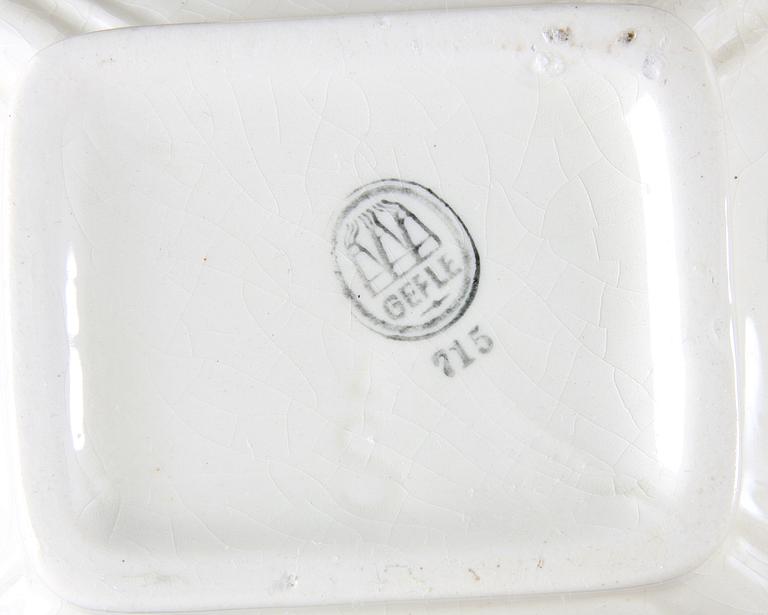 SPECERI- och KRYDDBURKAR, 6+5 st, flintgods, Gefle.