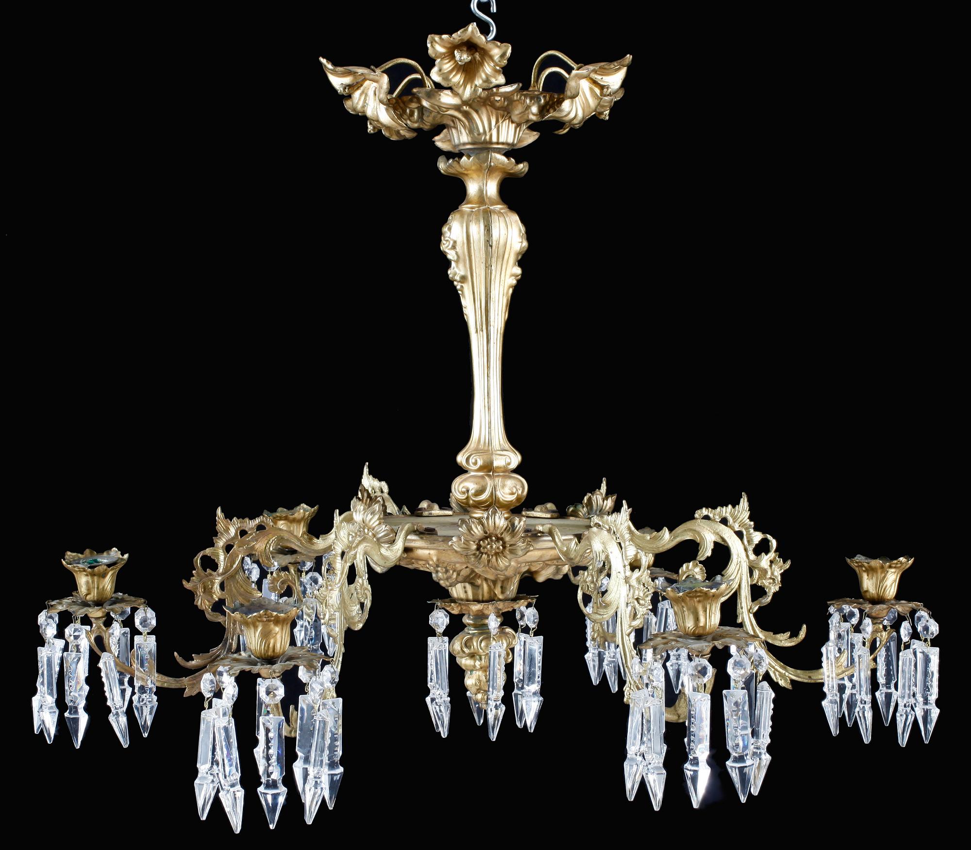 LJUSKRONA, nyrokoko, 1800-talets andra hälft. H 56.