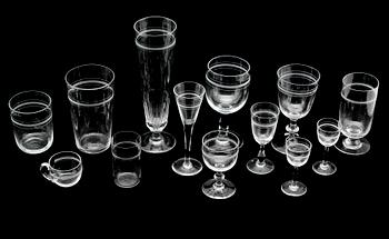 SERVISGLAS, 80 st, sk Rydbergsglas, 1900-talets första hälft.