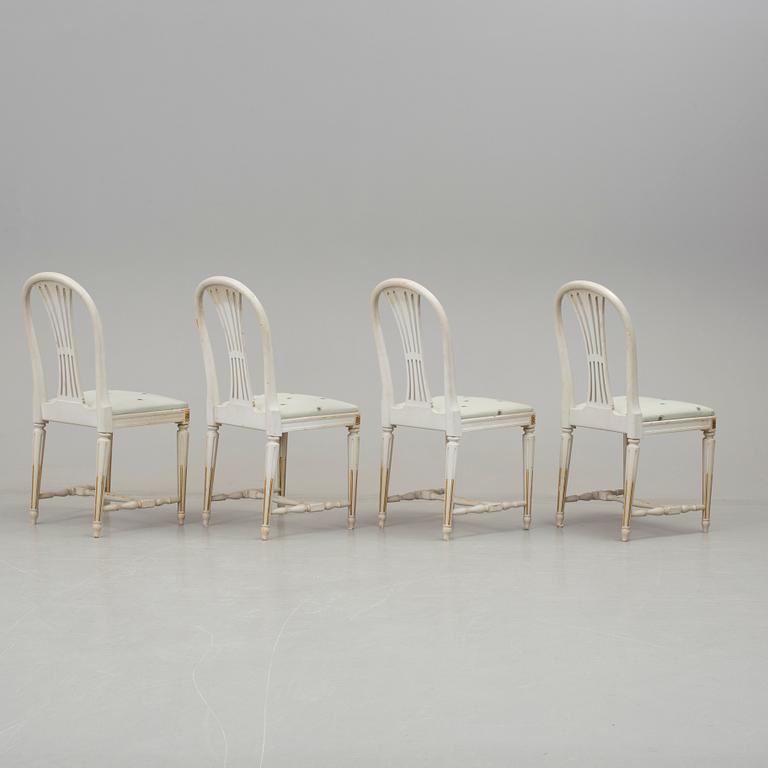 STOLAR, 4 st, "Axet", gustaviansk stil, Bodafors, 1900-talets andra hälft.