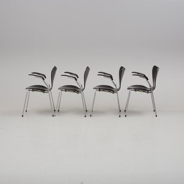 KARMSTOLAR, 4 st, "Sjuan", Arne Jacobsen, Fritz Hansen.