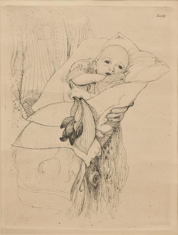 CARL LARSSON, etsning, 1913.