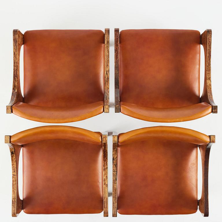 Aldo Tura, stolar, fyra stycken, Milano, Italien, 1960-70-tal.