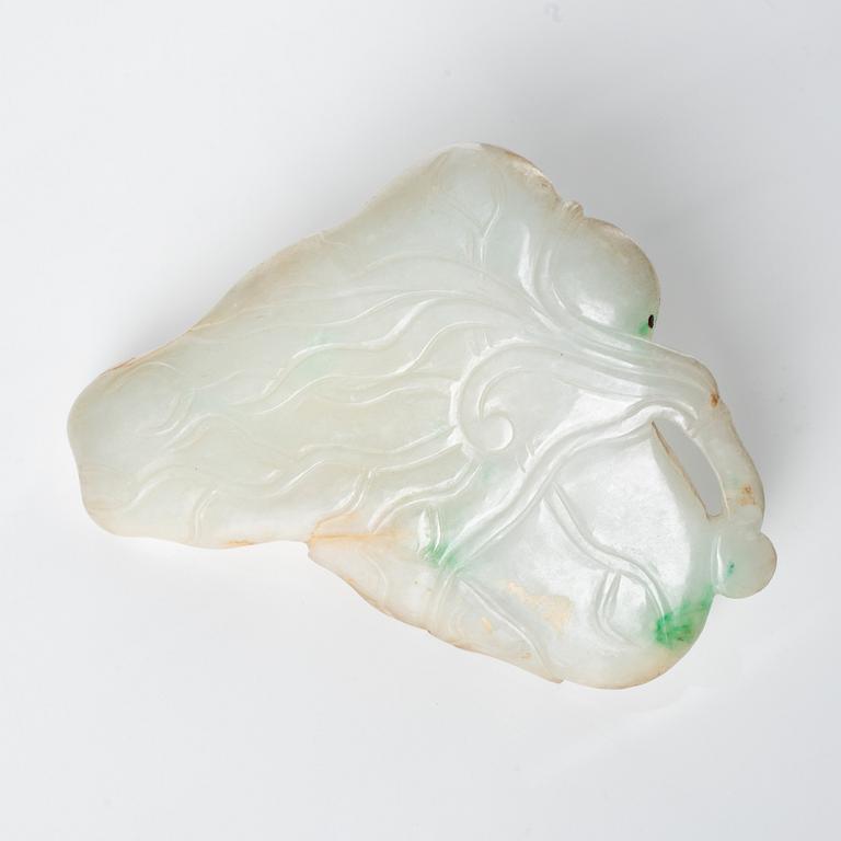 A Chinese nephrite brush washer, Qing dynasty, 19th Century.