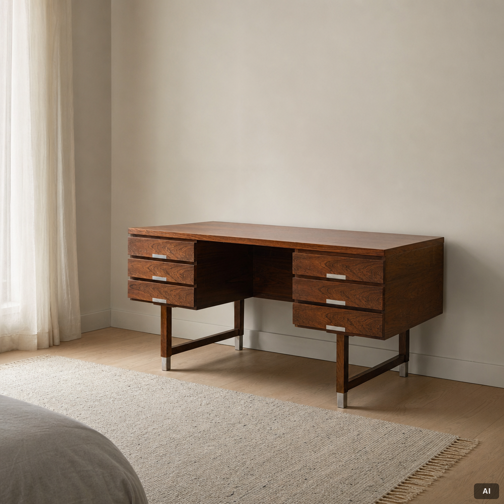 Kai Kristiansen, Desk, Feldballes Møbelfabrik, Denmark, 1960s-70s.