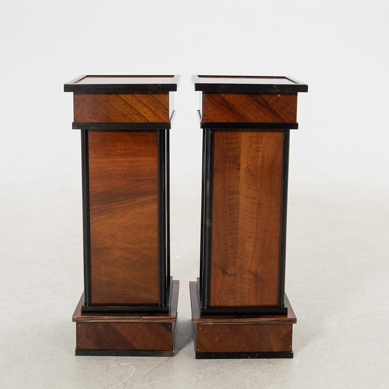Pedestals, a pair, first half/mid 20th century.