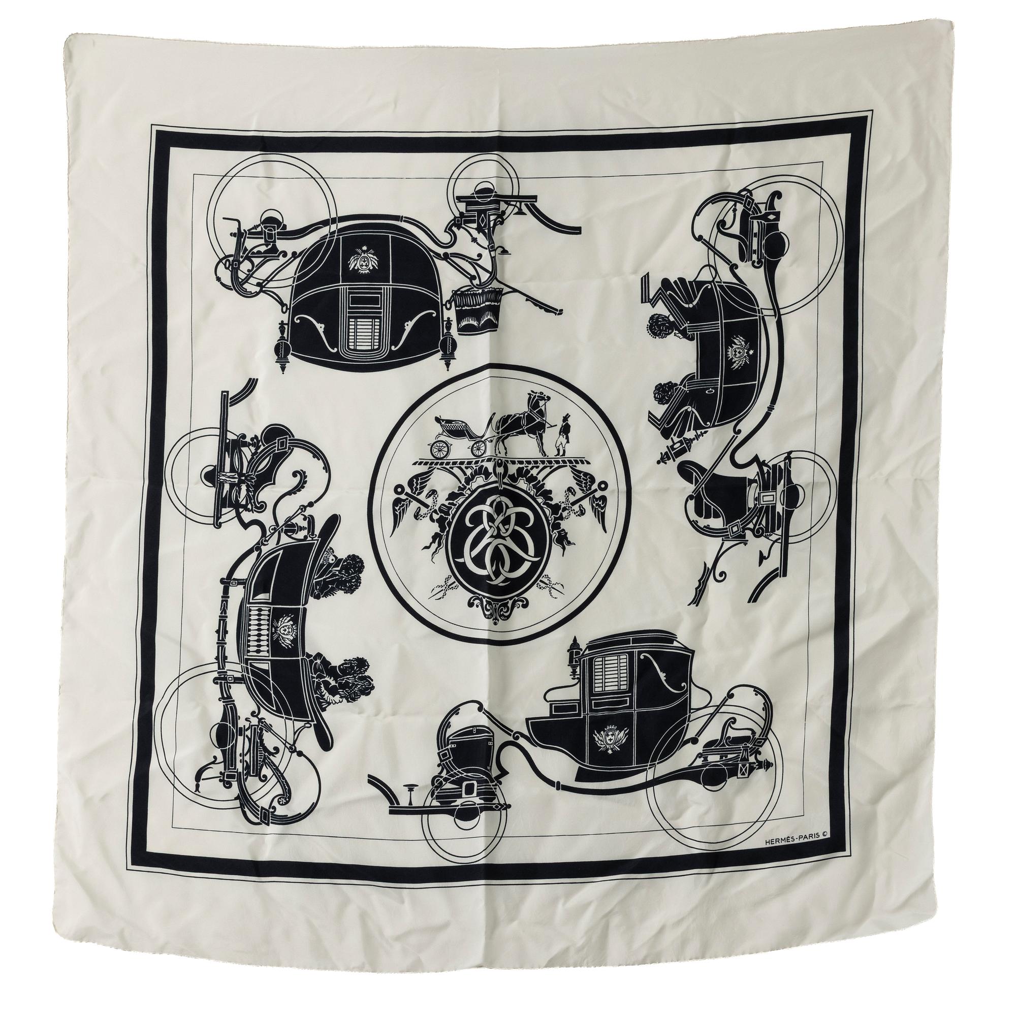 Hermès, scarf, “Ex-Libris”.