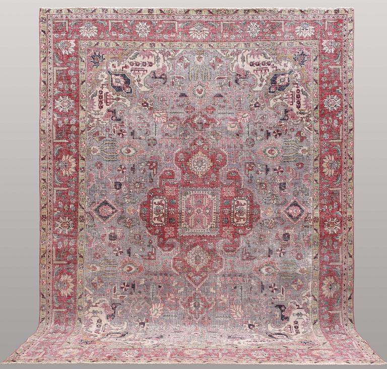 A carpet, oriental, 381 x 288 cm.