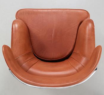 A Tommy Sundberg 'Sheraton' chromed tubular steel and leather easy chair, designed for Sheraton Hotel, Stockholm in 1971.