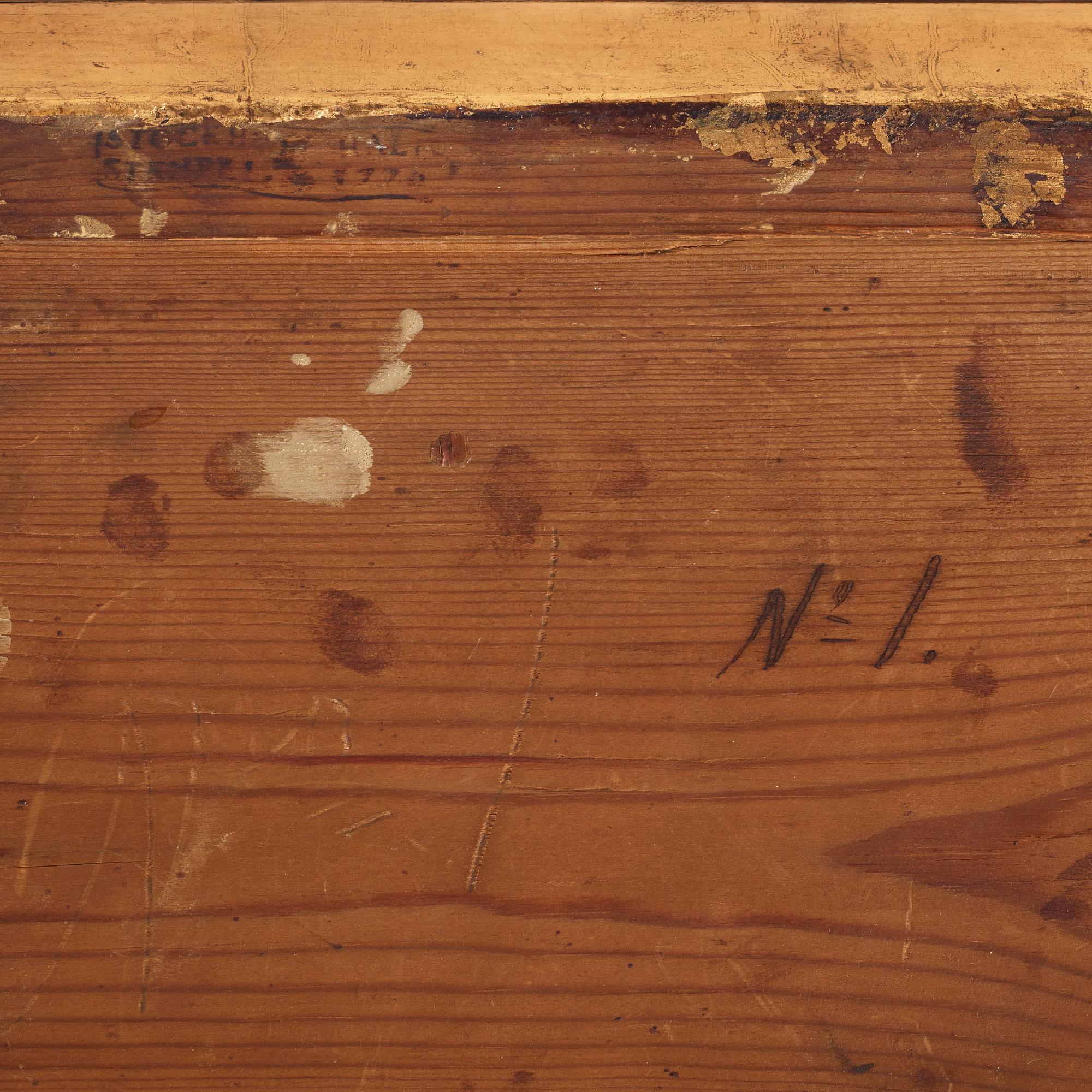 Spegellampetter, för två ljus, ett par, av Nils Sundström (spegelmakare i Stockholm 1754-1781), Rokoko.