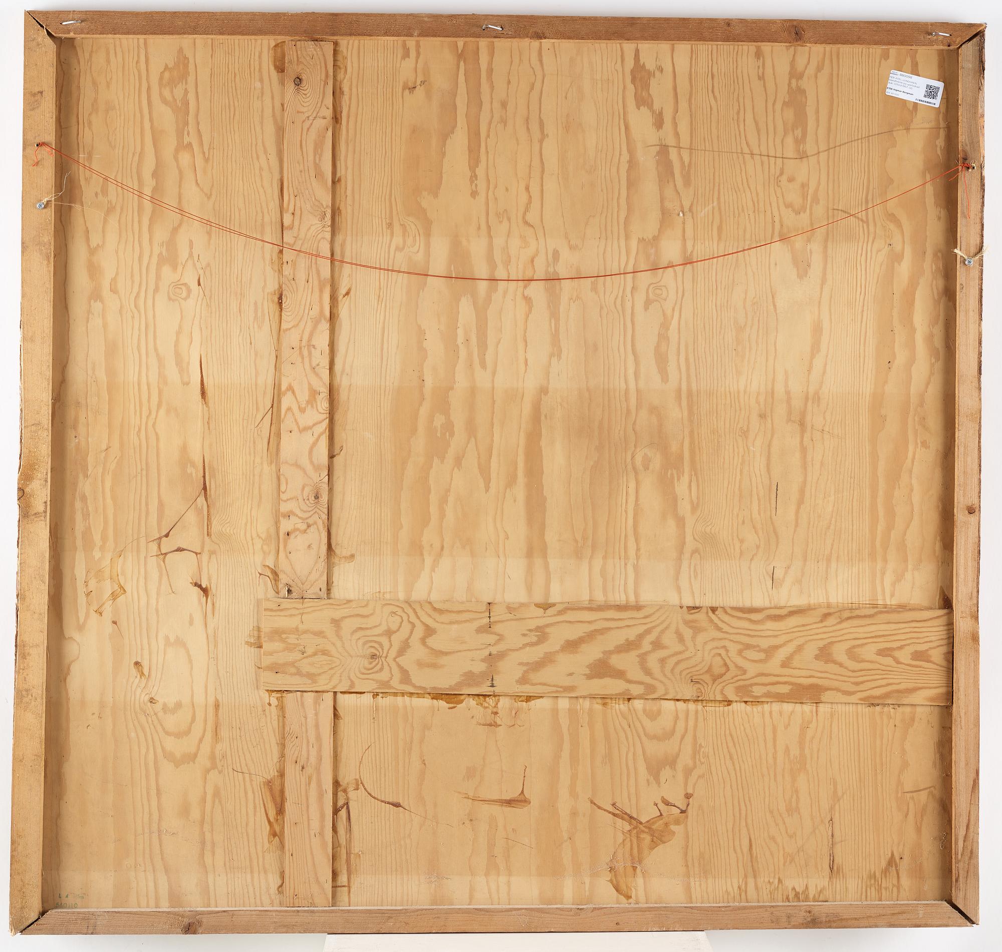 PER AXEL LUNDGREN, mixed media on weave & paper-panel laid down on plywood. Executed 1956.