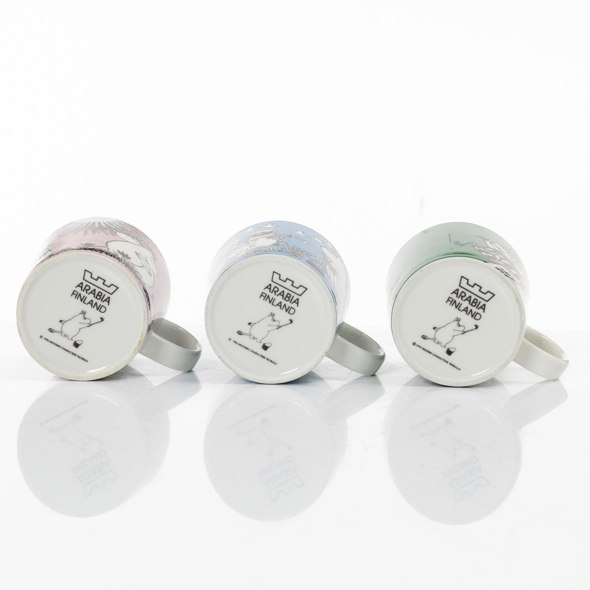 Arabia, muminmuggar, 3 st, Finland.