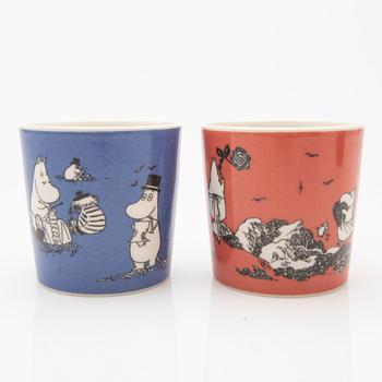 Moomin mugs, 2 pcs, Arabia, Finland, 1990-1999.