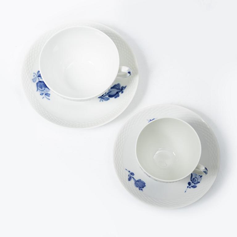 Royal Copenhagen, A 50-piece porcelain 'Blue Flower' coffee and tea service, Denmark.