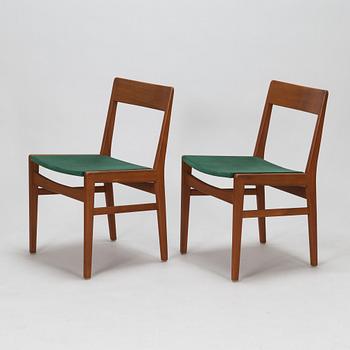 A dining table and four chairs from Ulferts in Tibro,  Sweden, around the mid 20th century.