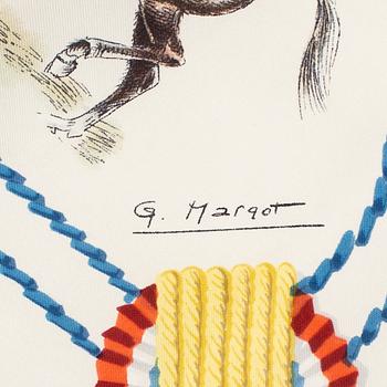 HERMÈS, scarf, "Cadre Noir," Margot Colonel G & H. Grygkar. Original issue, 1960.
