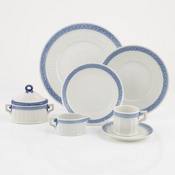 Arnold Krog, a 46-piece dinner and coffee service, 'Blå vifte', Royal Copenhagen, Denmark.