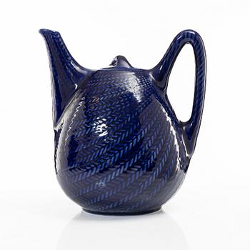 Hertha Bengtson, service, 13 pieces of stoneware. "Blue Fire", Rörstrand.