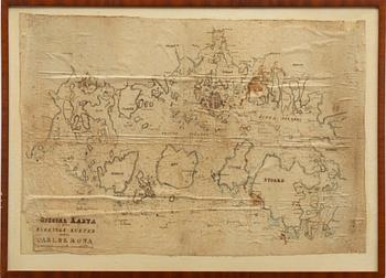 A map, Blekinge and Karlskrona, circa 1800.