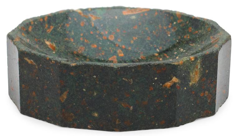 A Swedish early 19th century porphyry salt.