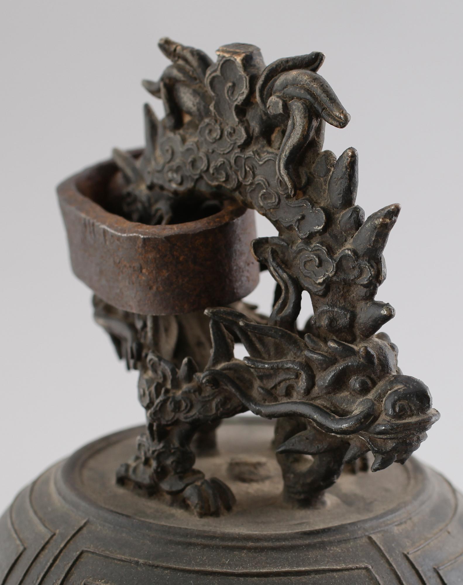 KLOCKA, brons, orientalisk, 1800/1900-tal.