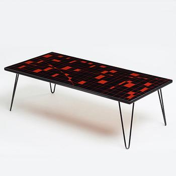 Carl-Arne Breger, CARL-ARNE BREGER, an enameled coffee table for Gustavsberg, Sweden 1958.