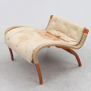 Bruno Mathsson, armchair with footstool, "Pernilla", DUX, late 20th century.