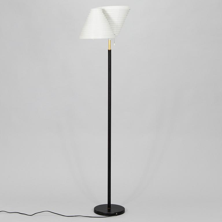 Alvar Aalto, a 1960s 'A810' floor light for Valaistustyö, Finland.