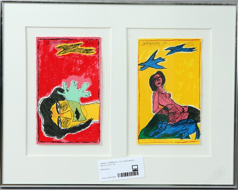 BEVERLOO CORNEILLE, färglitografier, 12 st, sign och numr.