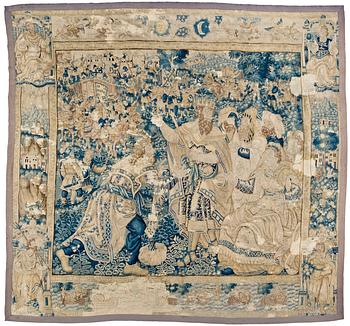 1151. VÄVD TAPET. Gobelängteknik. 309 x 325 cm. Flandern 1600-tal.