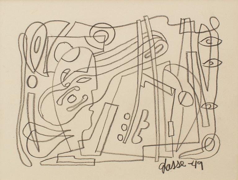 LARS ENGLUND, Pencil, 2, signed and dated -49.