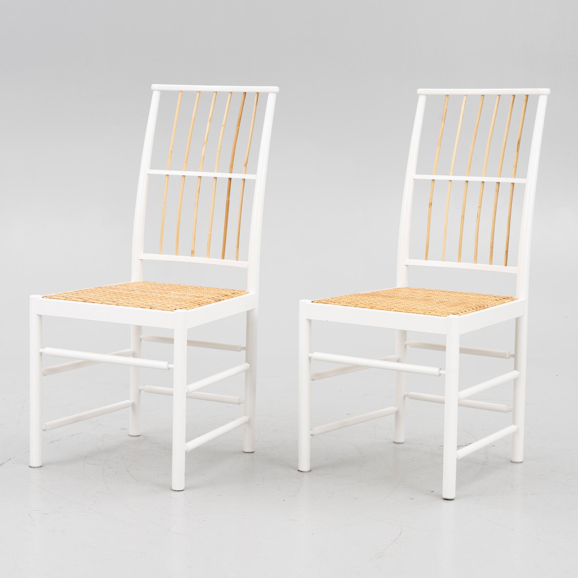 Josef Frank, a pair of chairs, model B 2025, Svenskt Tenn, after 1985.