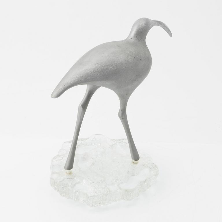 Tapio Wirkkala, an aluminium sculpture of a bird, 'Suokurppa' (Bog snipe), model 'TW 513', Kultakeskus Oy, Finland 1970s.