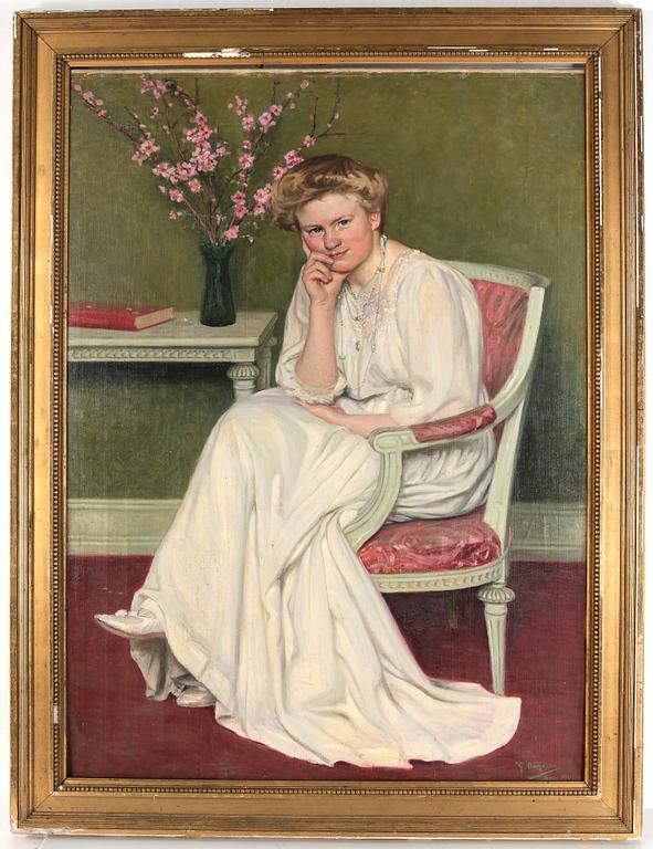 GUNNAR BÖRJESSON, olja på duk, signerad samt daterad Rom 1907.