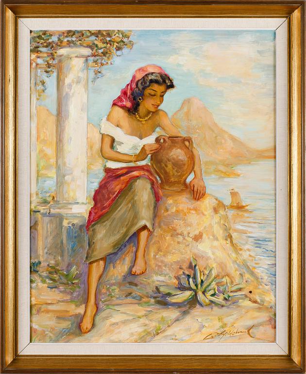 ERNST GEORG HILDEBRAND, olja på duk, signerad.