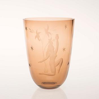 VAS, glas, Sulo Tommola, Kumela Oy, signerad och daterad -51.