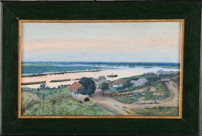 OKÄND KONSTNÄR, blandteknik, troligen Ryssland, 1800-tal.