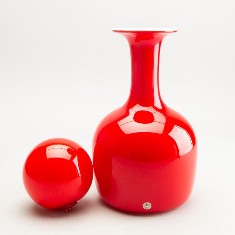 Otto Brauer, a glass decanter "Kastrup / Holmegaard", 1970s.