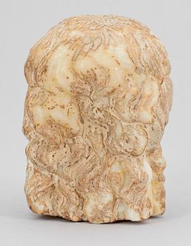 SKULPTURDEL, alabaster, klassisk grekisk forntida stil, 1800/1900-tal.