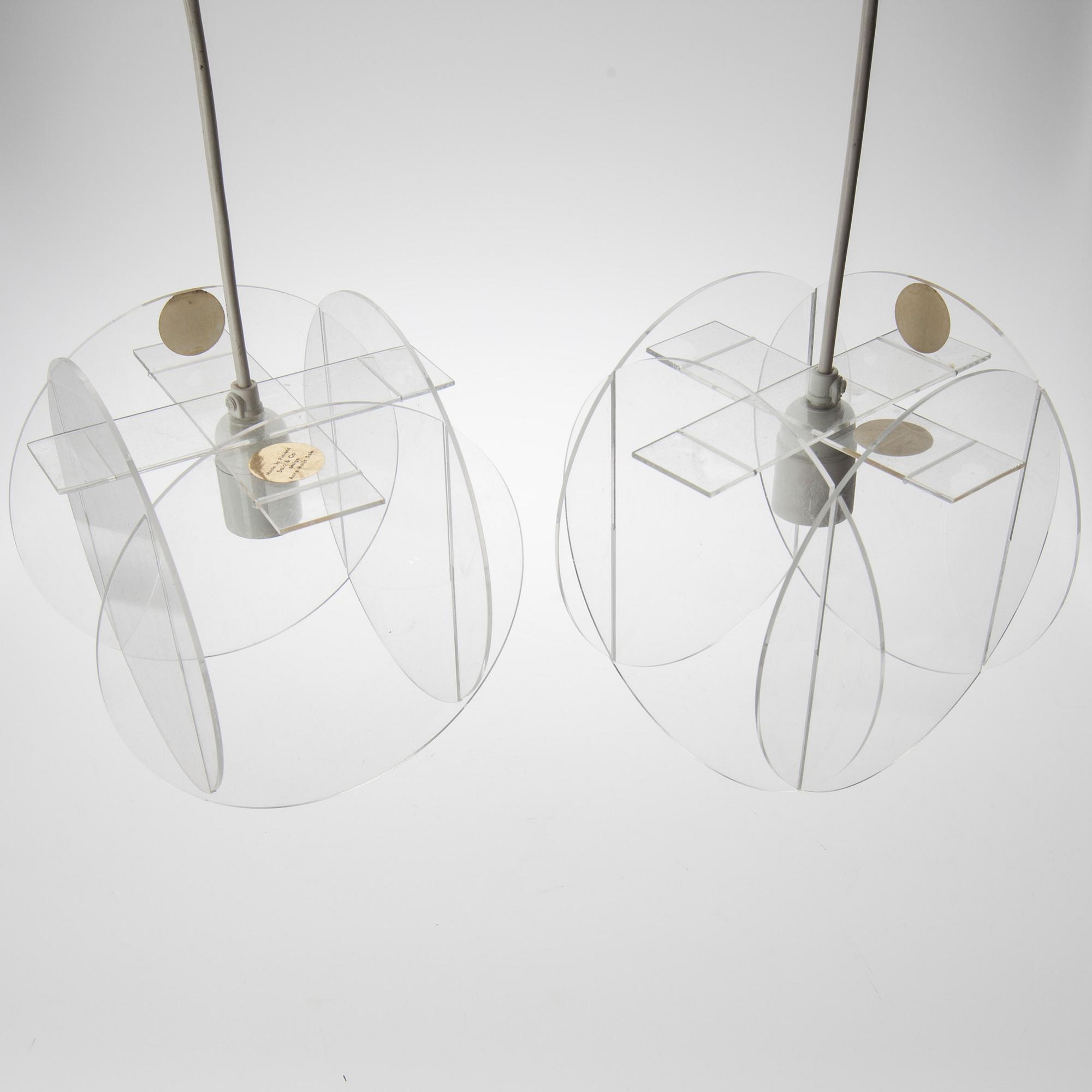 KATTOVALAISIMIA, 3 kpl, design Anna-Maija Salo, 1970-luku. Kupujen korkeus noin 22 cm.