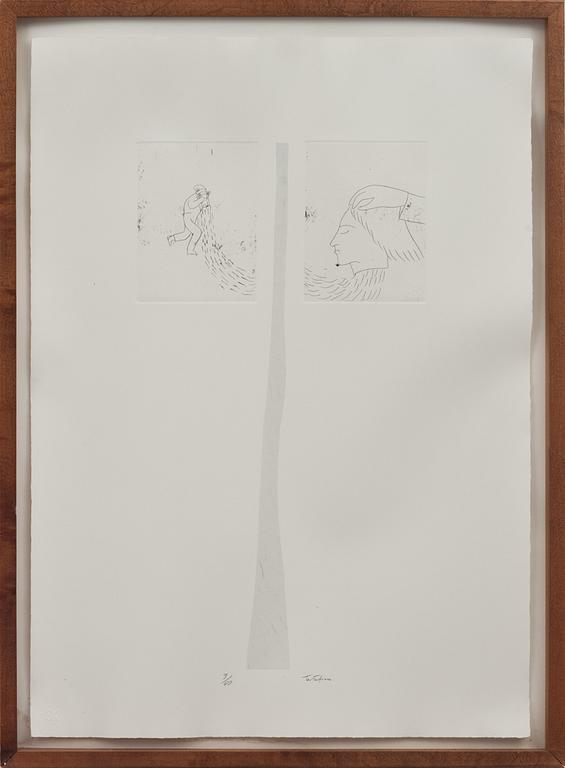 ERNESTO TATAFIORE, etsning. Signerad och numrerad 9/60.