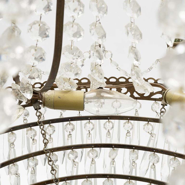 Chandelier, Empire style, mid-20th century.