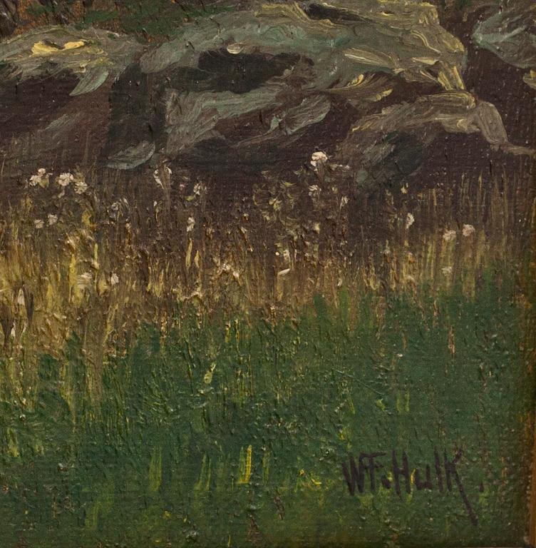 WILLIAM FREDERICK HULK, olja på duk, signerad.