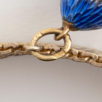 Necklace with 22 miniature Easter eggs, one of which is by Carl Fabergé.