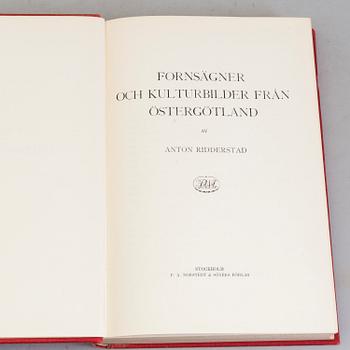 BÖCKER: Östergötlands Historia, Anton Ridderstad, 1914, 1917, 1918 och 1920, fyra volymer.