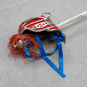 A Regulation Basket hilted broadsword for Highland officers, with scabbard, late 20th Century.
