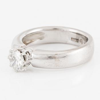 Ring, 18K white gold with brilliant-cut 0.85 ct.