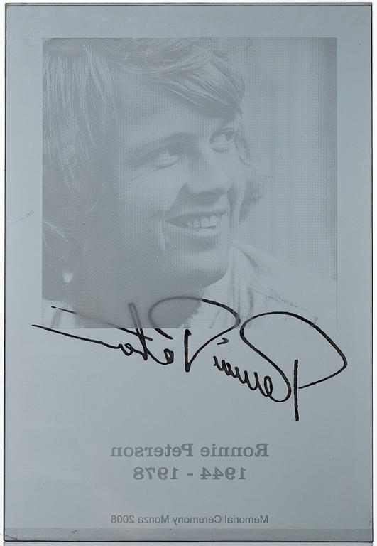 Ronnie Peterson, commemorative plaque from Monza 2008.