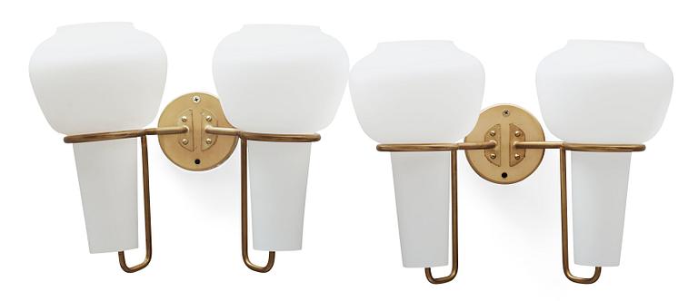 A pair of Hans Agne Jakobsson wall lamps, Markaryd Sweden 1960-70's.